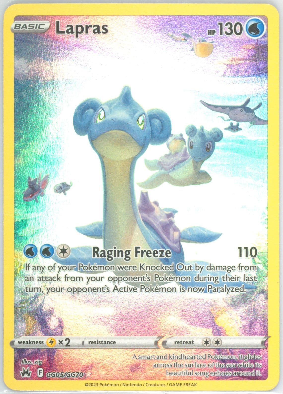 Full Art/Lapras (GG05) 2023 Pokemon Sword and Shield Crown Zenith