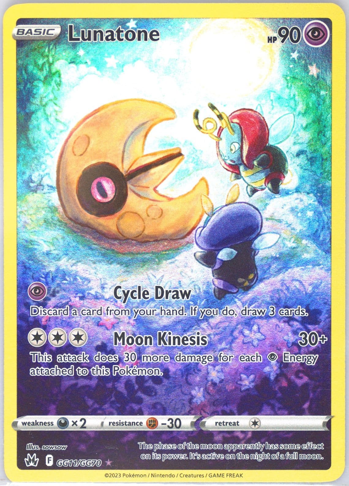 Full Art/Lunatone (GG11) 2023 Pokemon Sword and Shield Crown Zenith