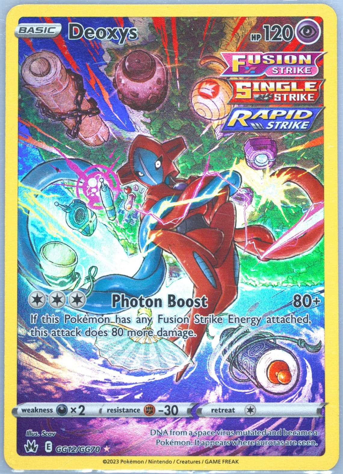 Full Art/Deoxys (GG12) 2023 Pokemon Sword and Shield Crown Zenith