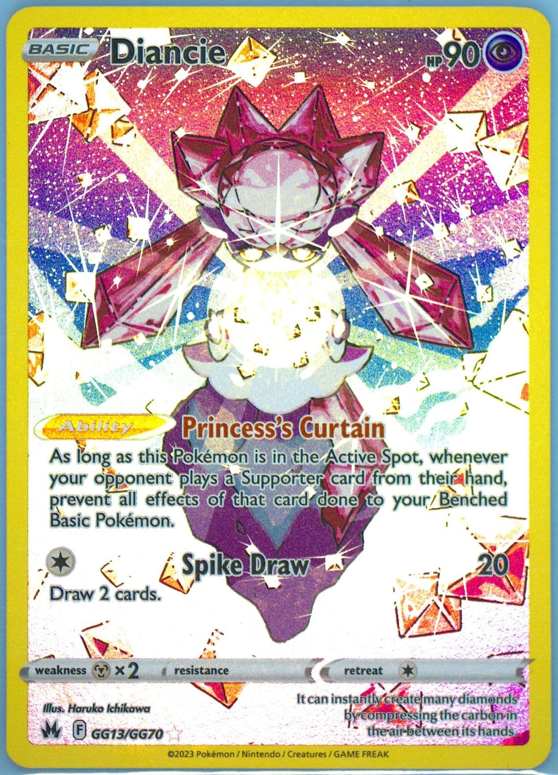 Full Art/Diancie (GG13) 2023 Pokemon Sword and Shield Crown Zenith