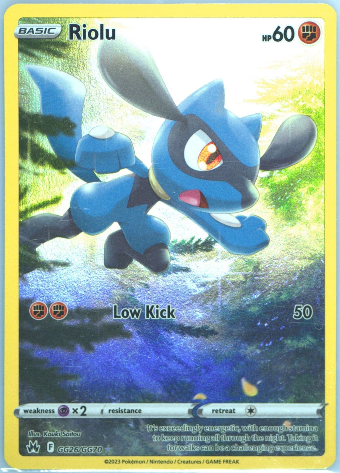 Full Art/Riolu (GG26) 2023 Pokemon Sword and Shield Crown Zenith