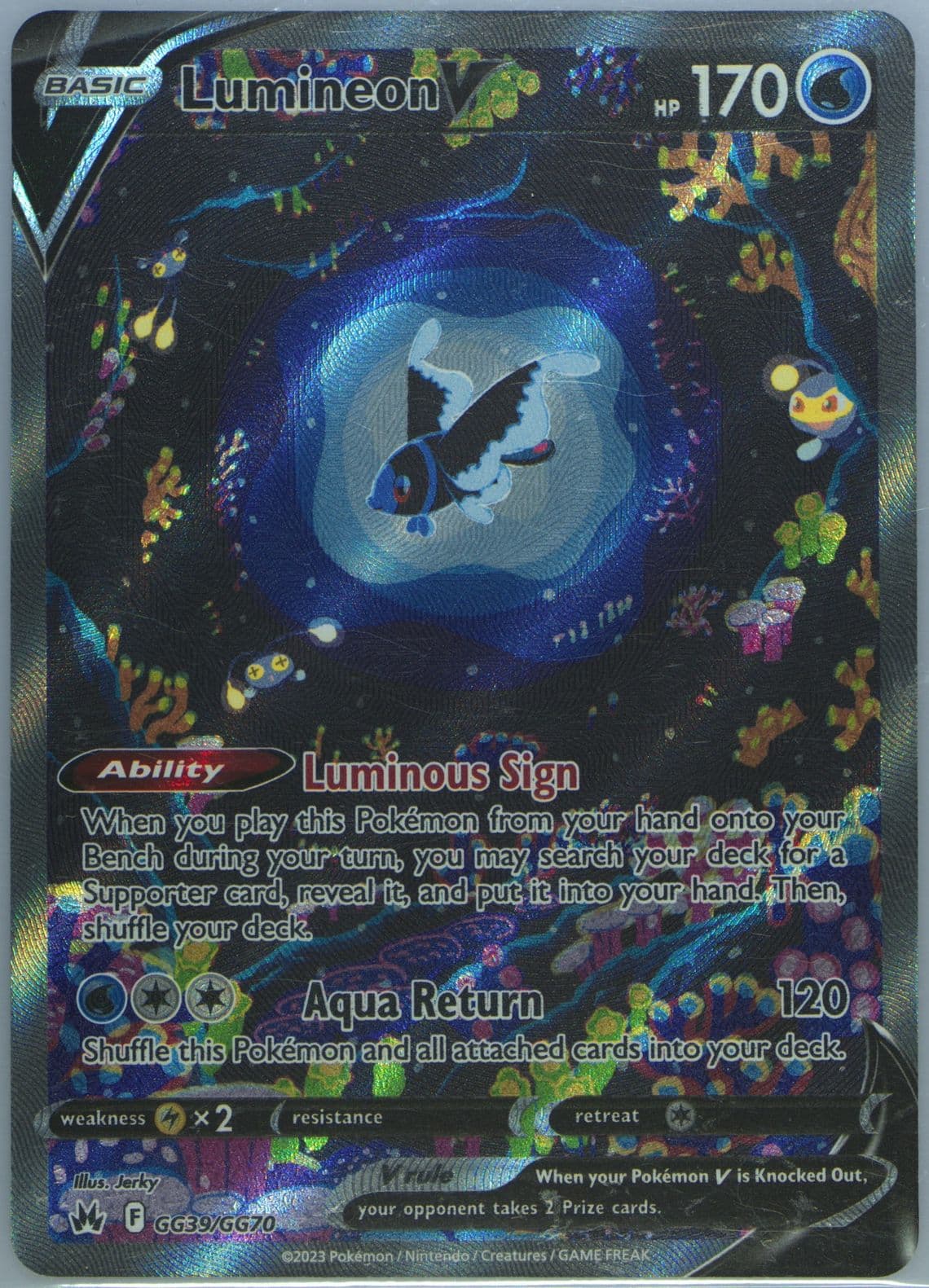Full Art/Lumineon V (GG39) 2023 Pokemon Sword and Shield Crown Zenith