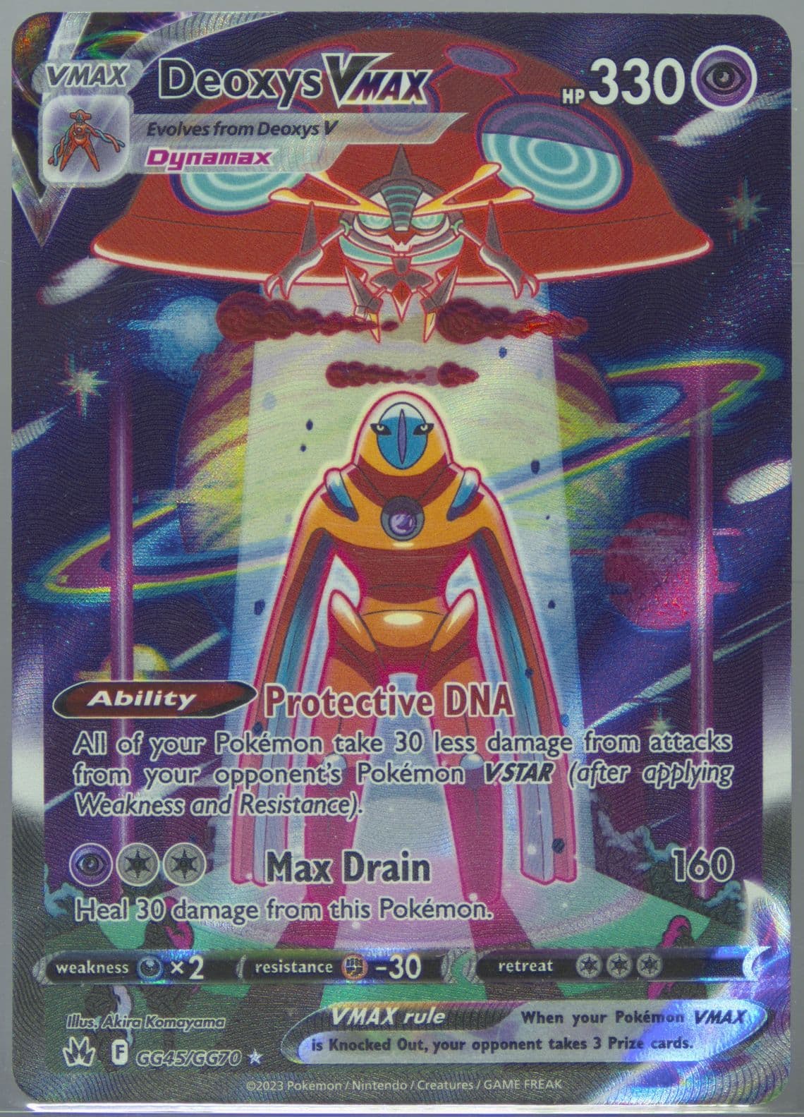 Full Art/Deoxys Vmax (GG45) 2023 Pokemon Sword and Shield Crown Zenith