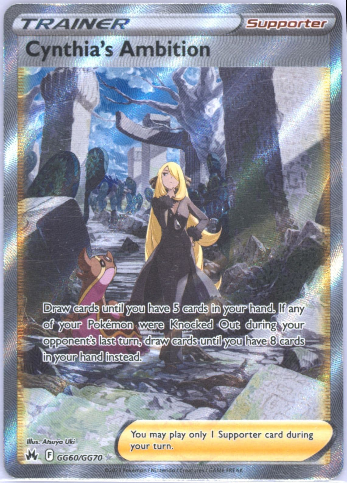 Full Art/Cynthia's Ambition (GG60) 2023 Pokemon Sword and Shield Crown Zenith
