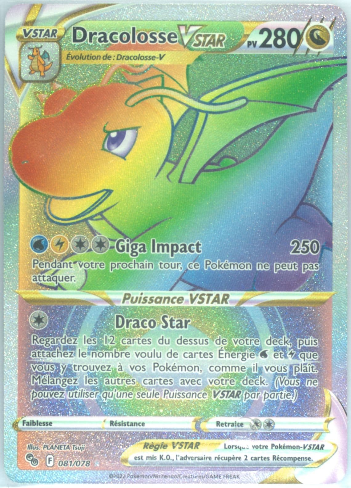 Full Art/Dracolosse Vstar French-Secret (081) 2022 Pokemon Go