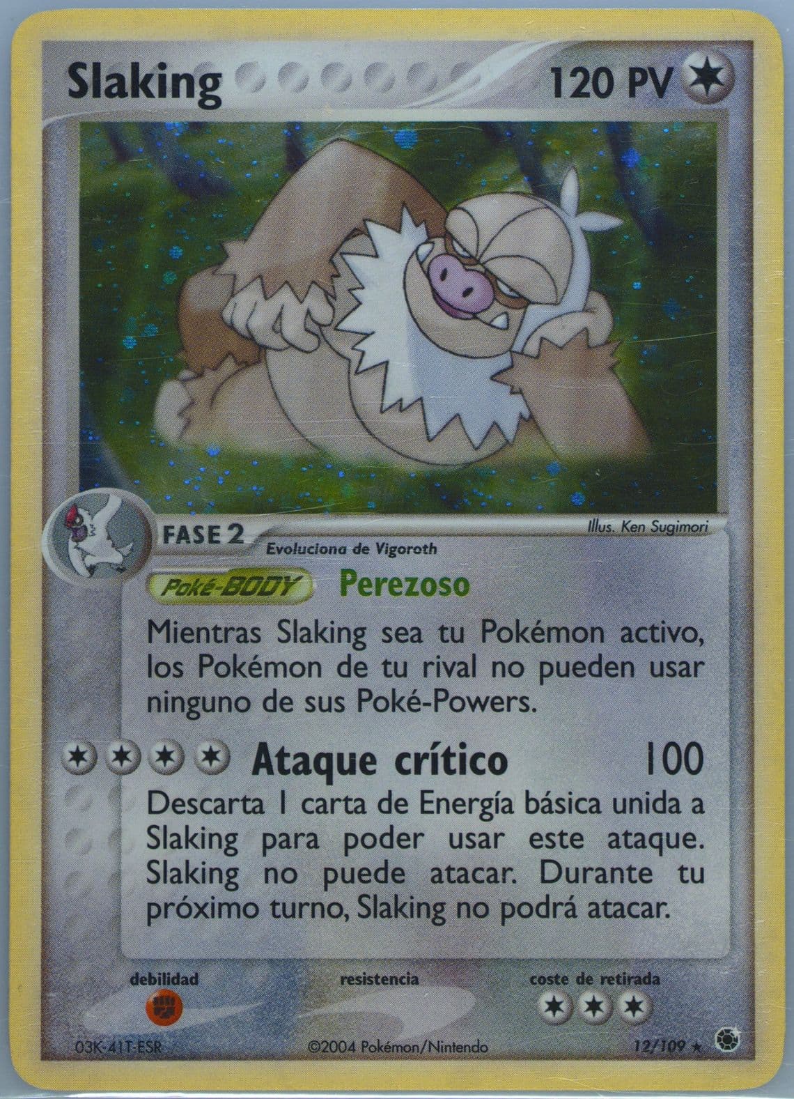 Slaking-Holo (12) 2004 Pokemon Spanish EX Ruby & Sapphire