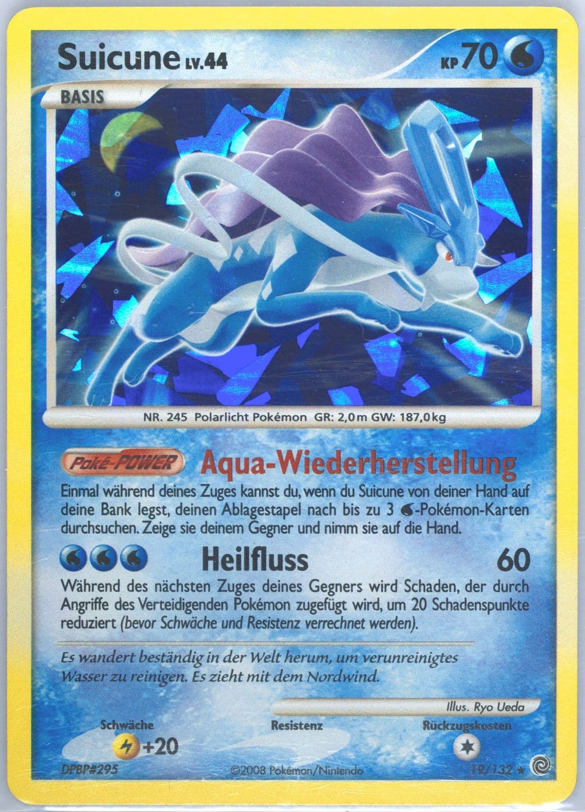 Suicune-Holo Fall 2010 Collector's Tin (19) 2008 Pokemon German Diamond & Pearl Secret Wonders