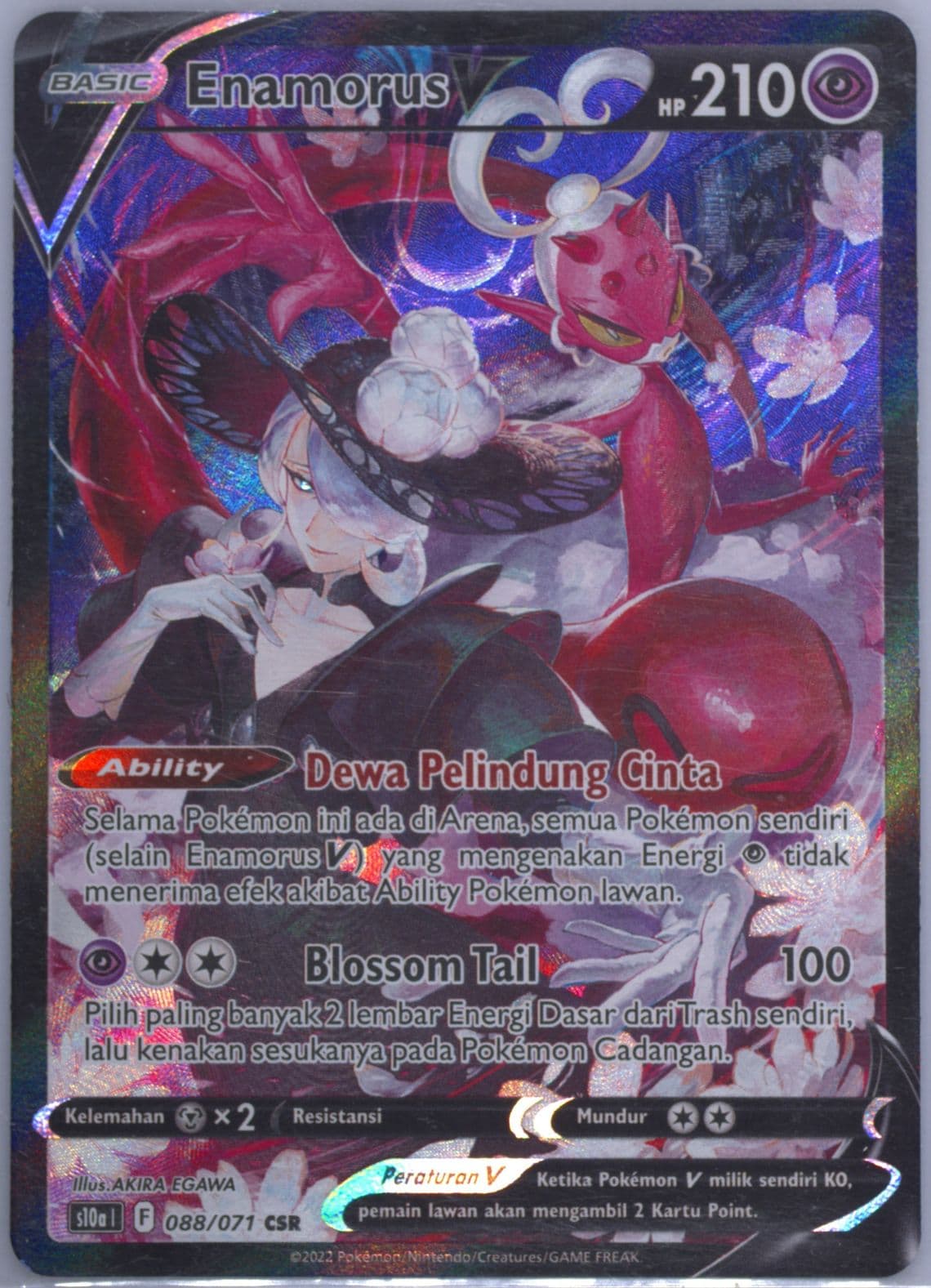 Full Art/Enamorus V (088) 2022 Pokemon Indonesian Sword & Shield Dark Phantasma