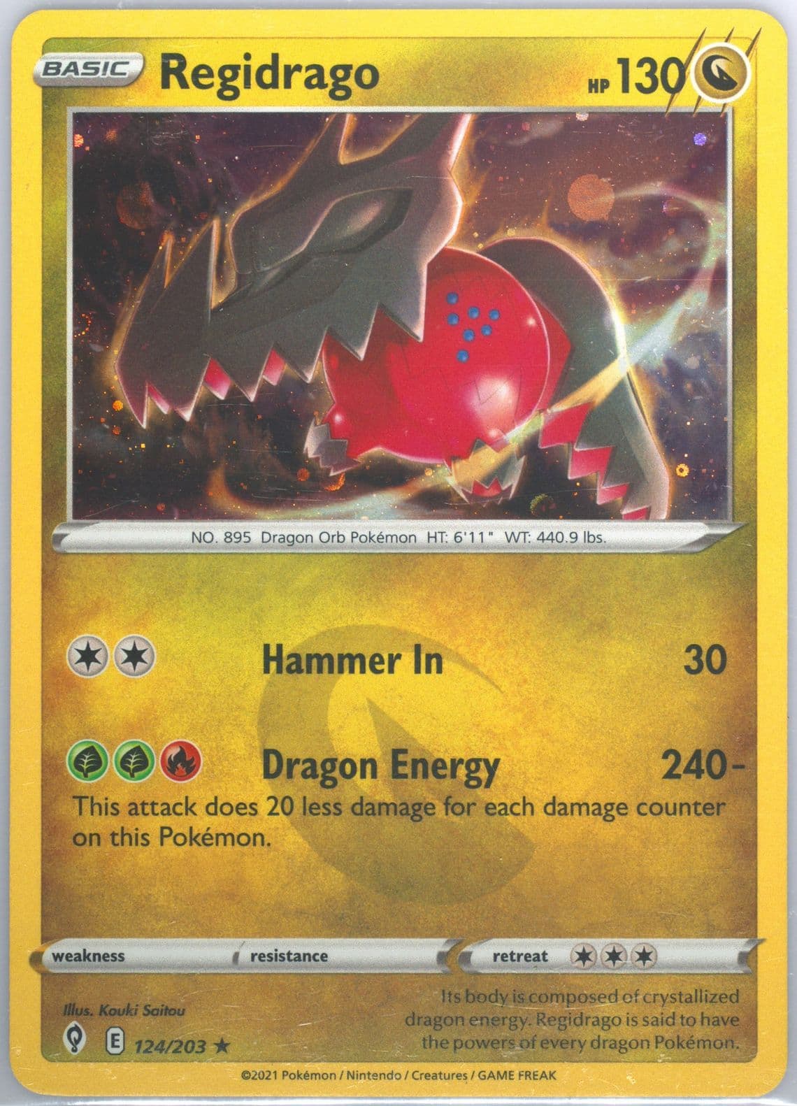 Regidrago-Holo 2023 Crown Zenith Collections-Regieleki V (124) 2021 Pokemon Sword & Shield Evolving Skies