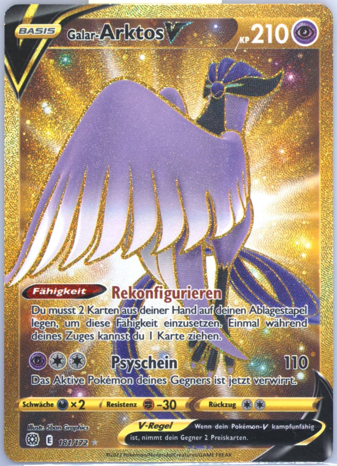 Full Art/Galar-Arktos V German-Secret (181) 2022 Pokemon Sword & Shield Brilliant Stars