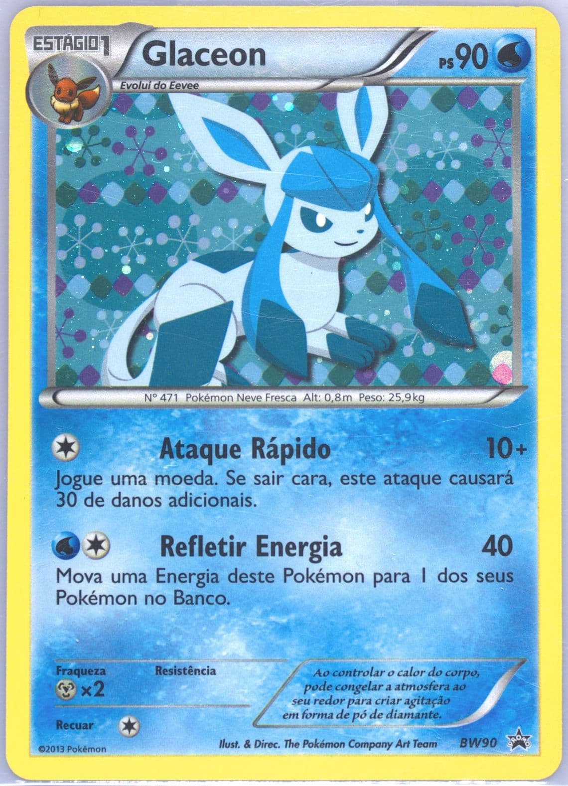 Glaceon-Holo Sylveon Collection-Portuguese (BW90) 2014 Pokemon Black & White Promo