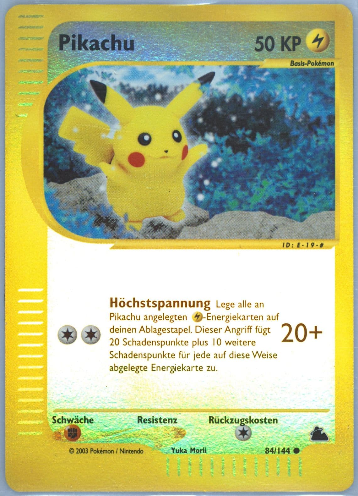 Pikachu-Reverse Foil German (84) 2003 Pokemon Skyridge