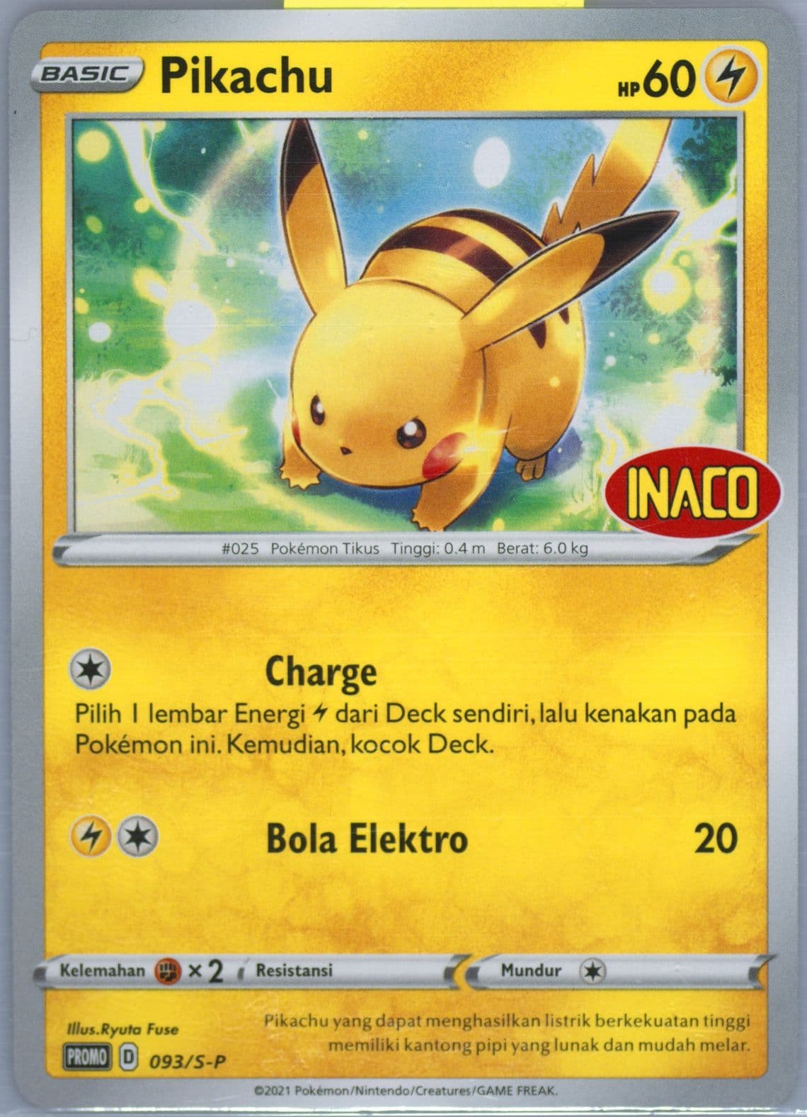 Pikachu Inaco Mini Jelly Konnyaku (093) 2021 Pokemon Indonesian S Promo