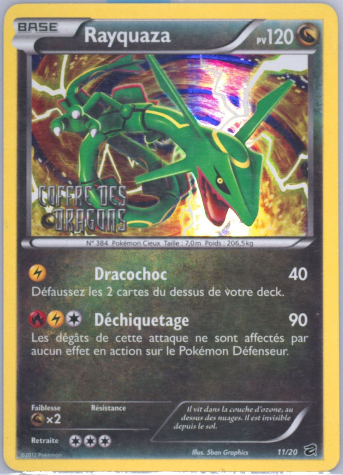 Rayquaza-Holo Dragon Vault Stamp-French (11) 2012 Pokemon Black & White Dragon Vault