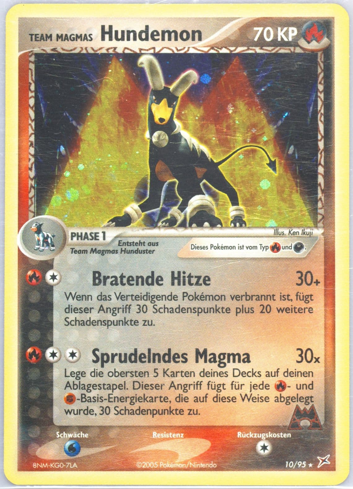 Team Magmas Hundemon-Holo (10) 2005 Pokemon German EX Team Magma VS Team Aqua