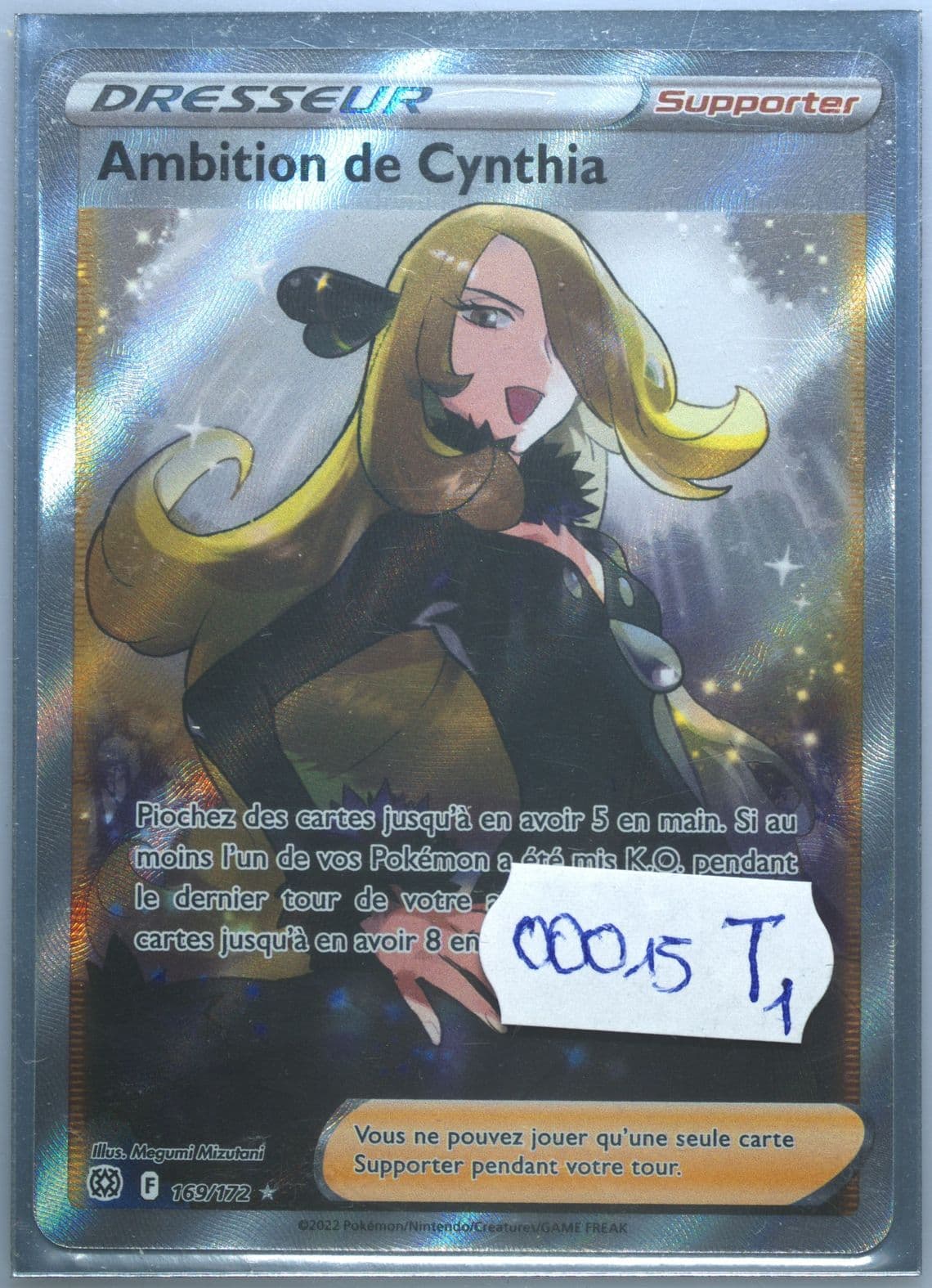 Full Art/Ambition de Cynthia French (169) 2022 Pokemon Sword & Shield Brilliant Stars