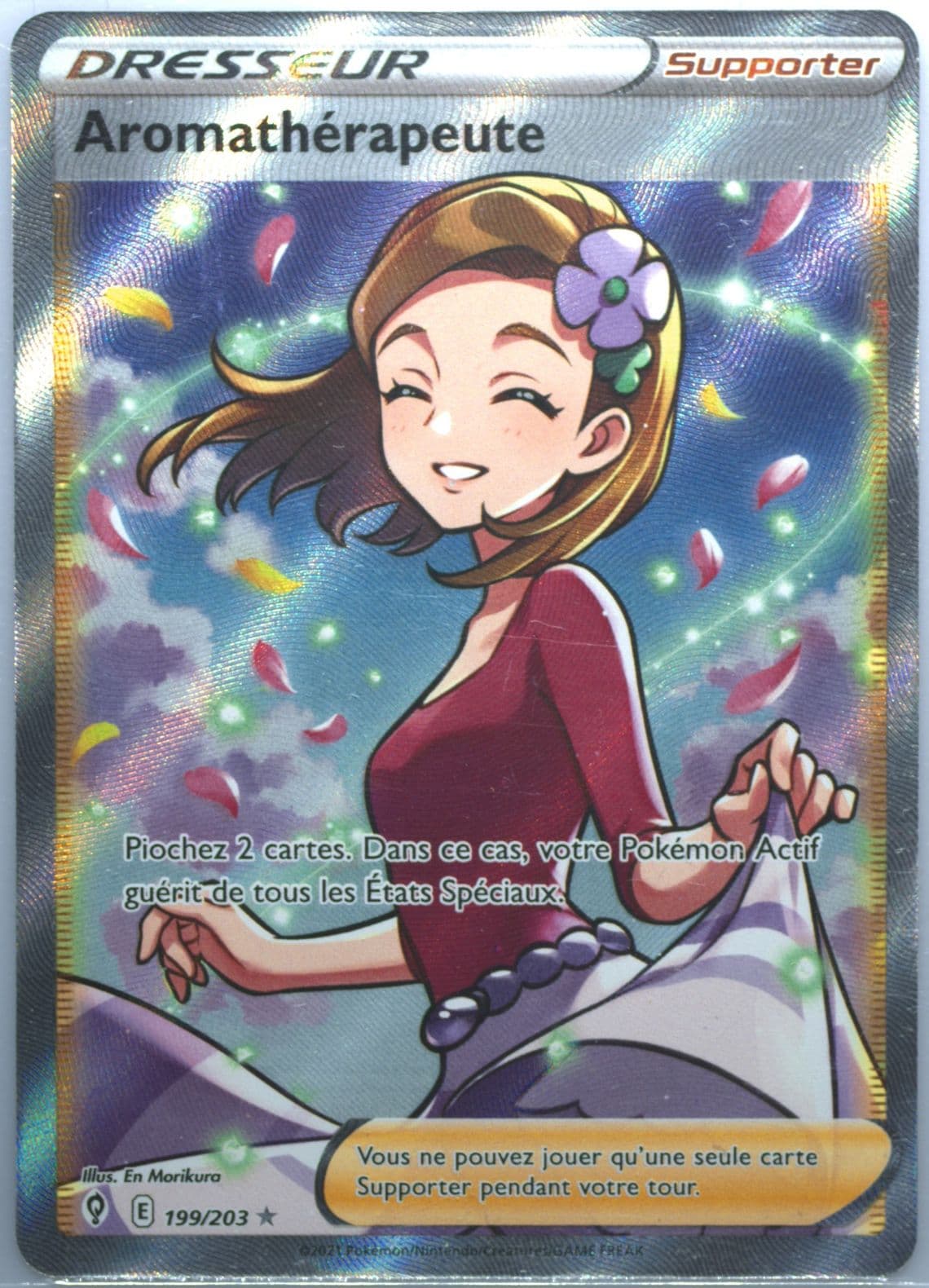 Full Art/Aromatherapeute French (199) 2021 Pokemon Sword & Shield Evolving Skies