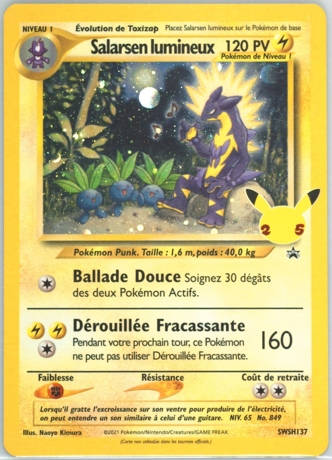 Salarsen Lumineux-Holo Celebrations Collection-French (137) 2021 Pokemon Swsh Black Star Promo