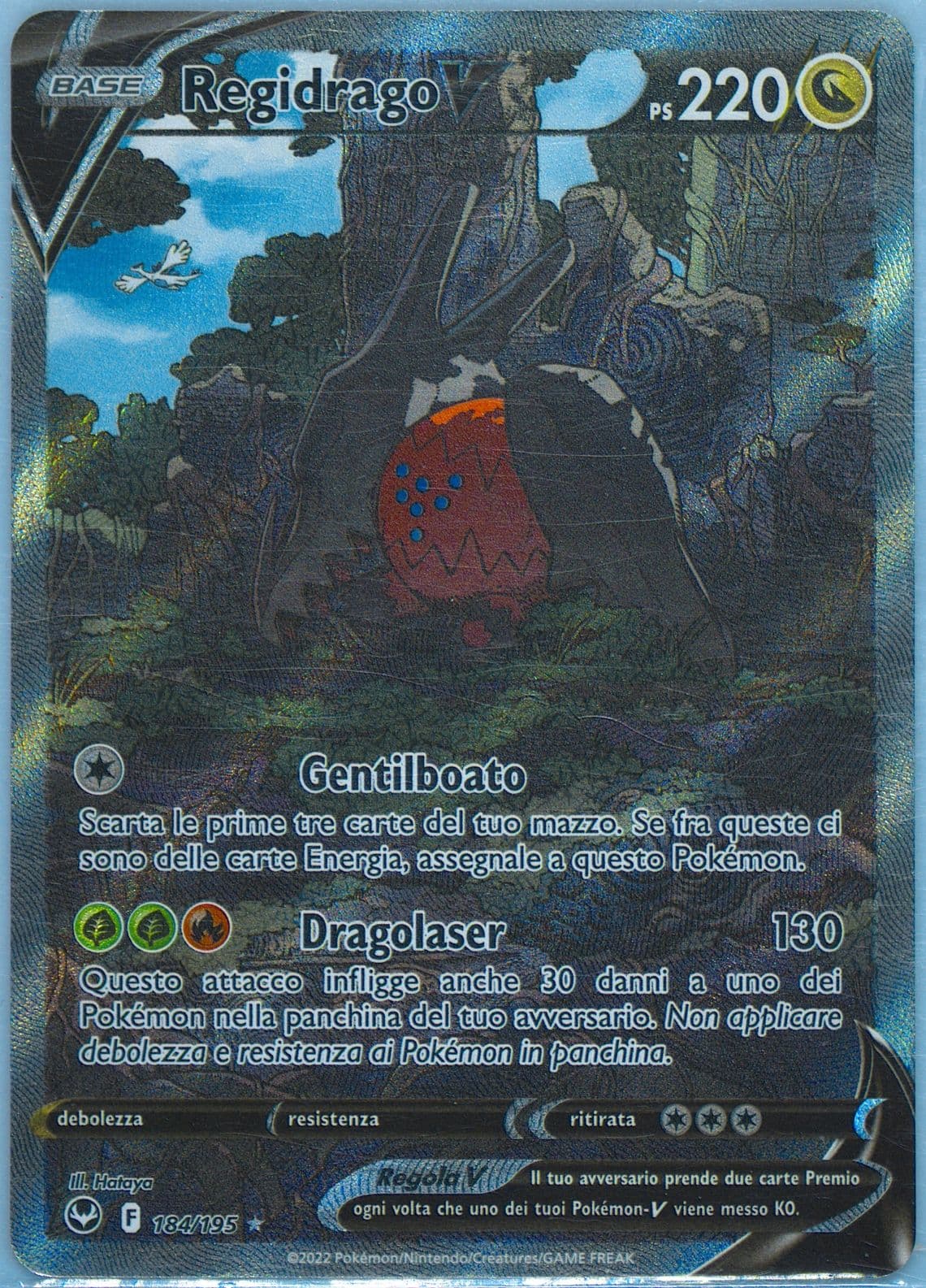 Full Art/Regidrago V Italian (184) 2022 Pokemon Sword & Shield Silver Tempest