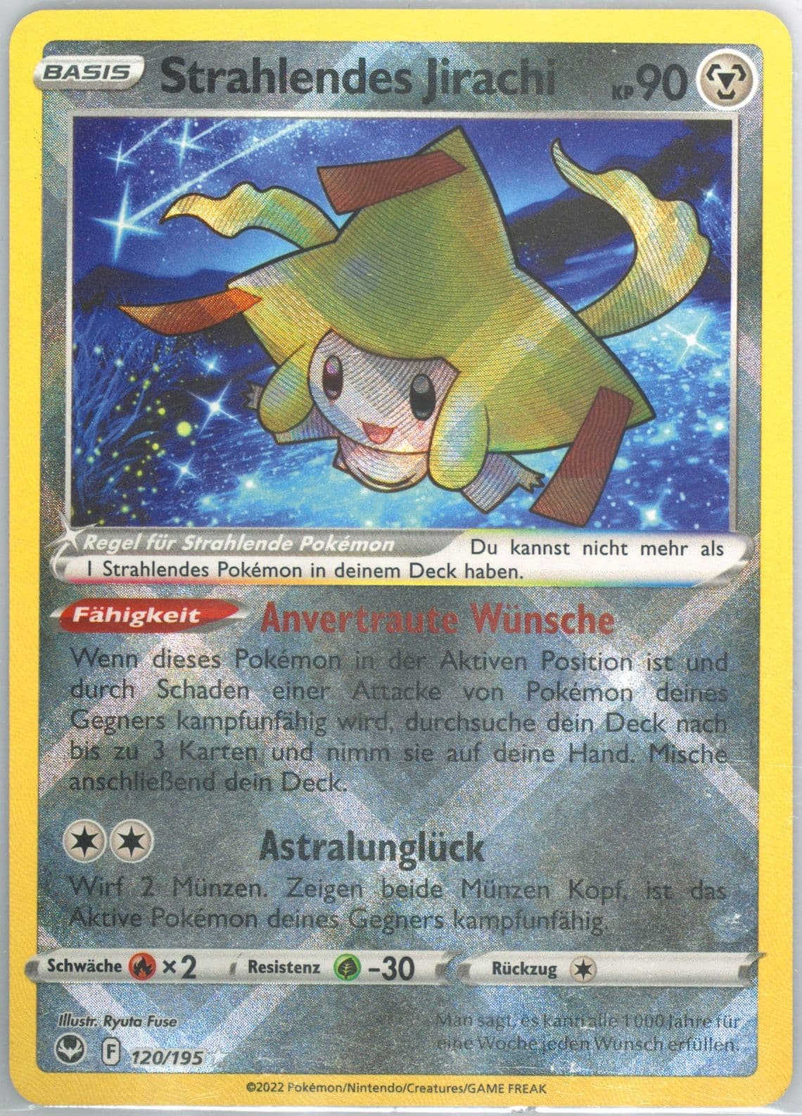 Strahlendes Jirachi German (120) 2022 Pokemon Sword & Shield Silver Tempest