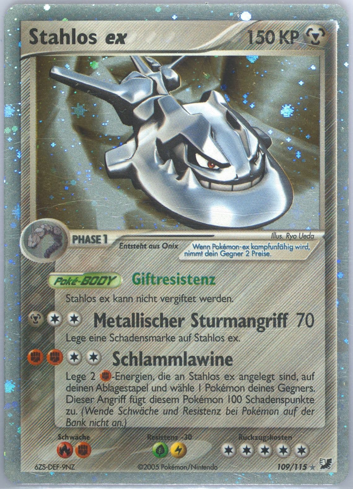 Stahlos EX-Holo German (109) 2005 Pokemon EX Unseen Forces