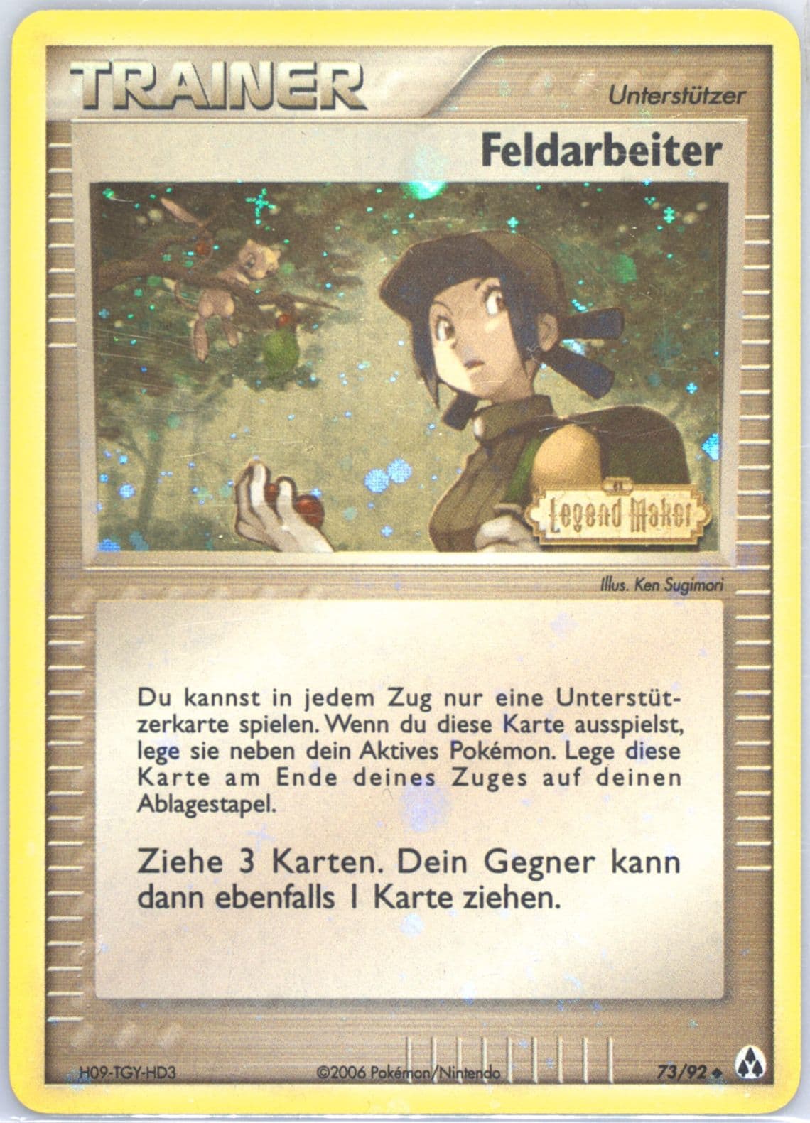 Feldarbeiter-Reverse Foil German (73) 2006 Pokemon EX Legend Maker