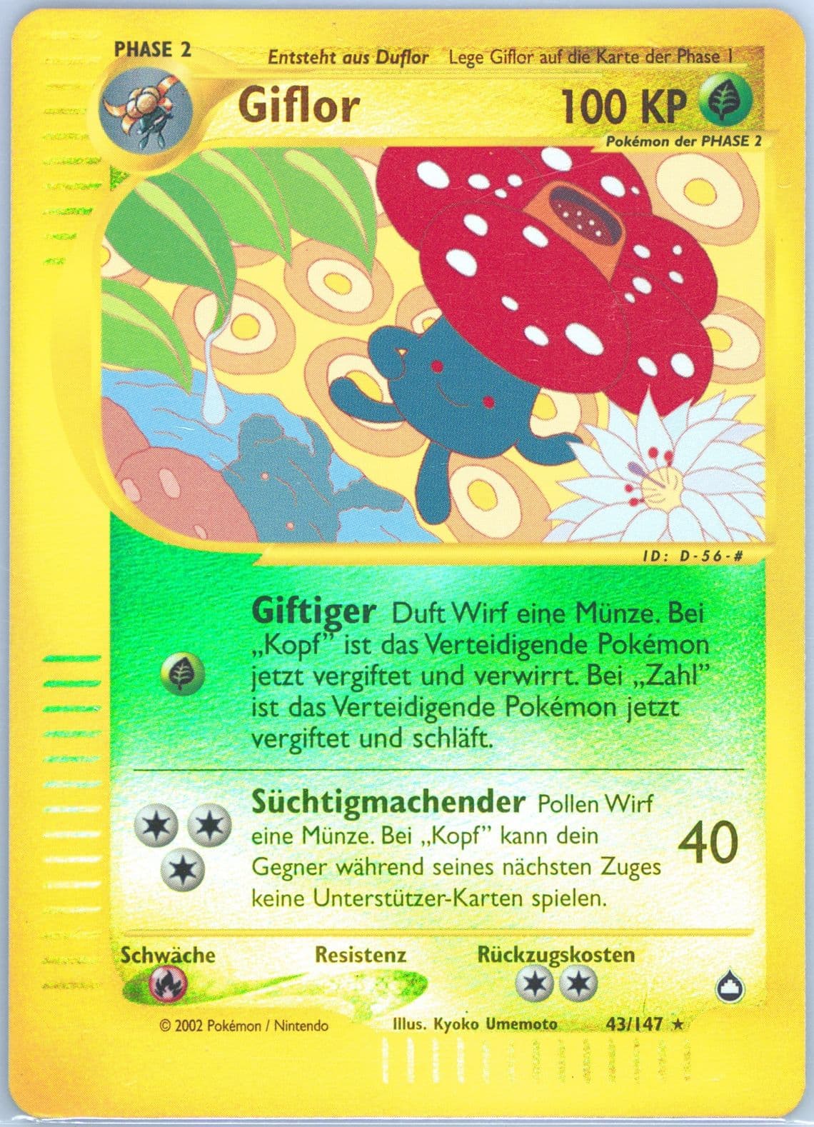 Giflor-Reverse Foil German (43) 2003 Pokemon Aquapolis