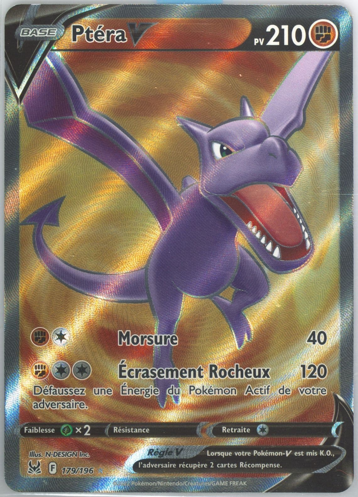 Full Art/Ptera V French (179) 2022 Pokemon Sword & Shield Lost Origin