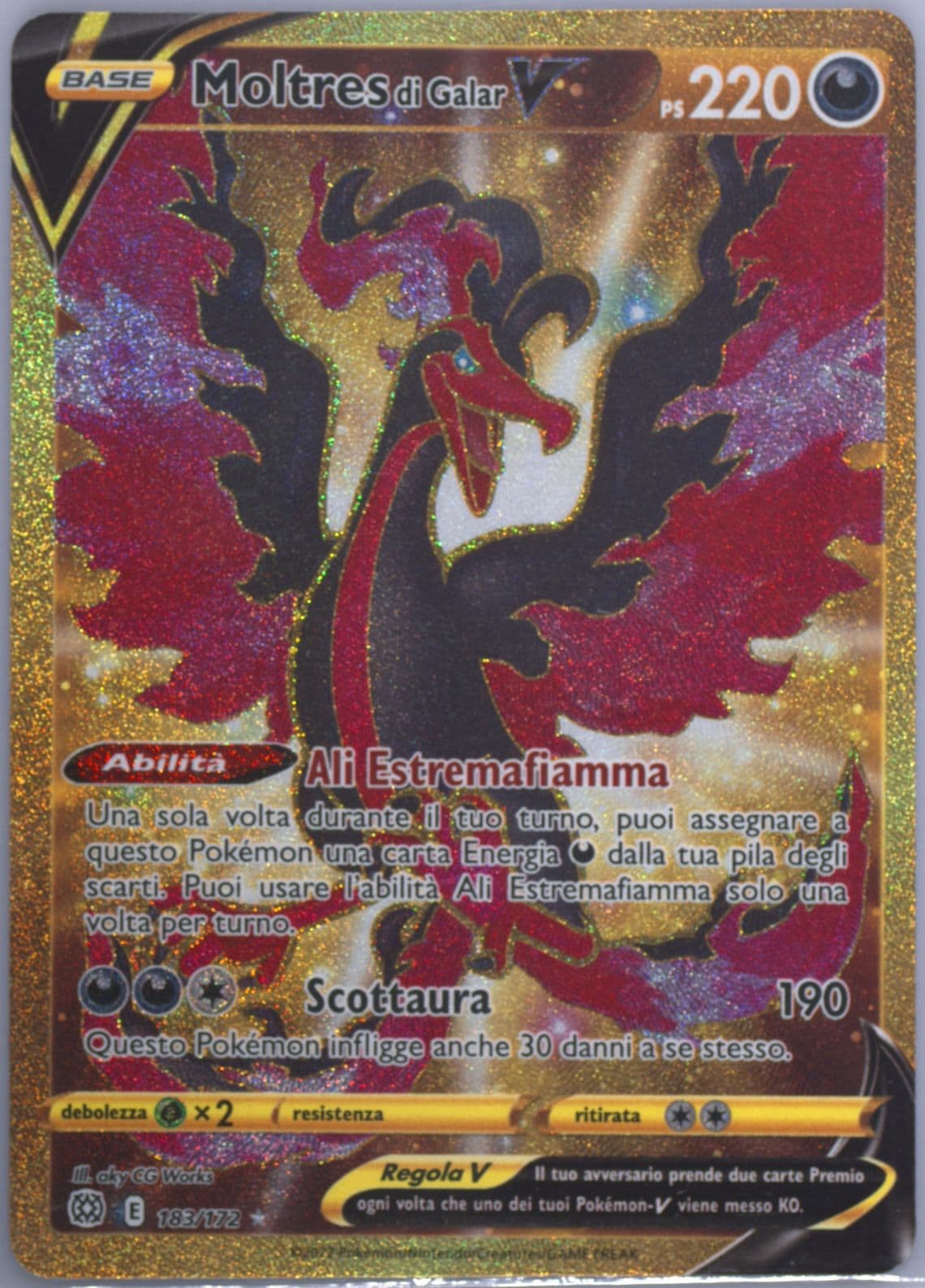 Full Art/Moltres DI Galar V Italian-Secret (183) 2022 Pokemon Sword & Shield Brilliant Stars