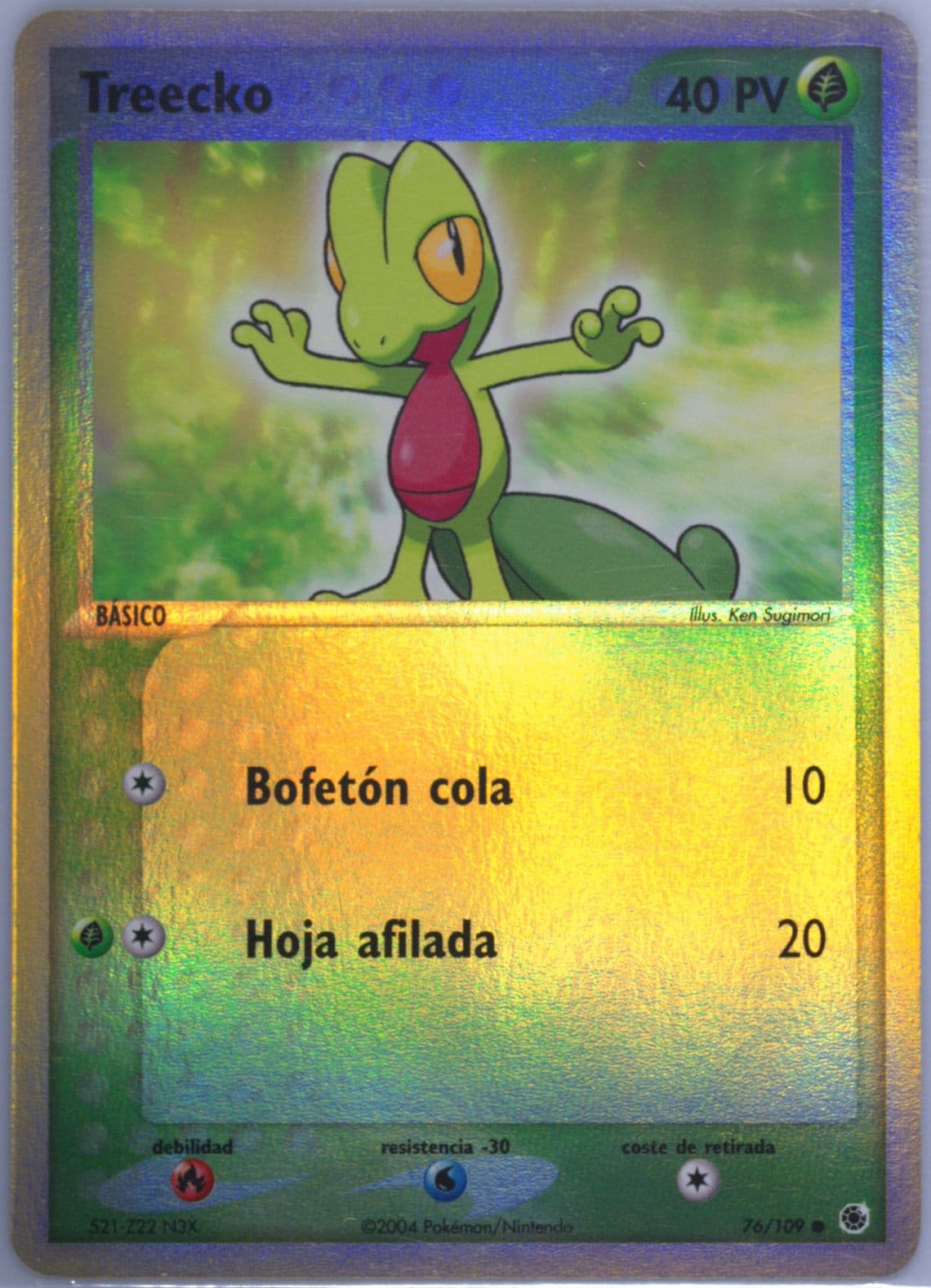 Treecko-Reverse Foil (76) 2004 Pokemon Spanish EX Ruby & Sapphire