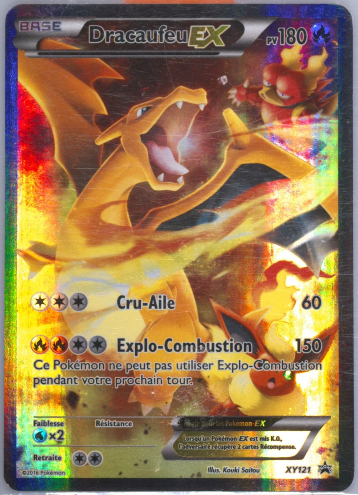 Full Art/Dracaufeu EX Red & Blue Collection-French (XY121) 2016 Pokemon XY Black Star Promo