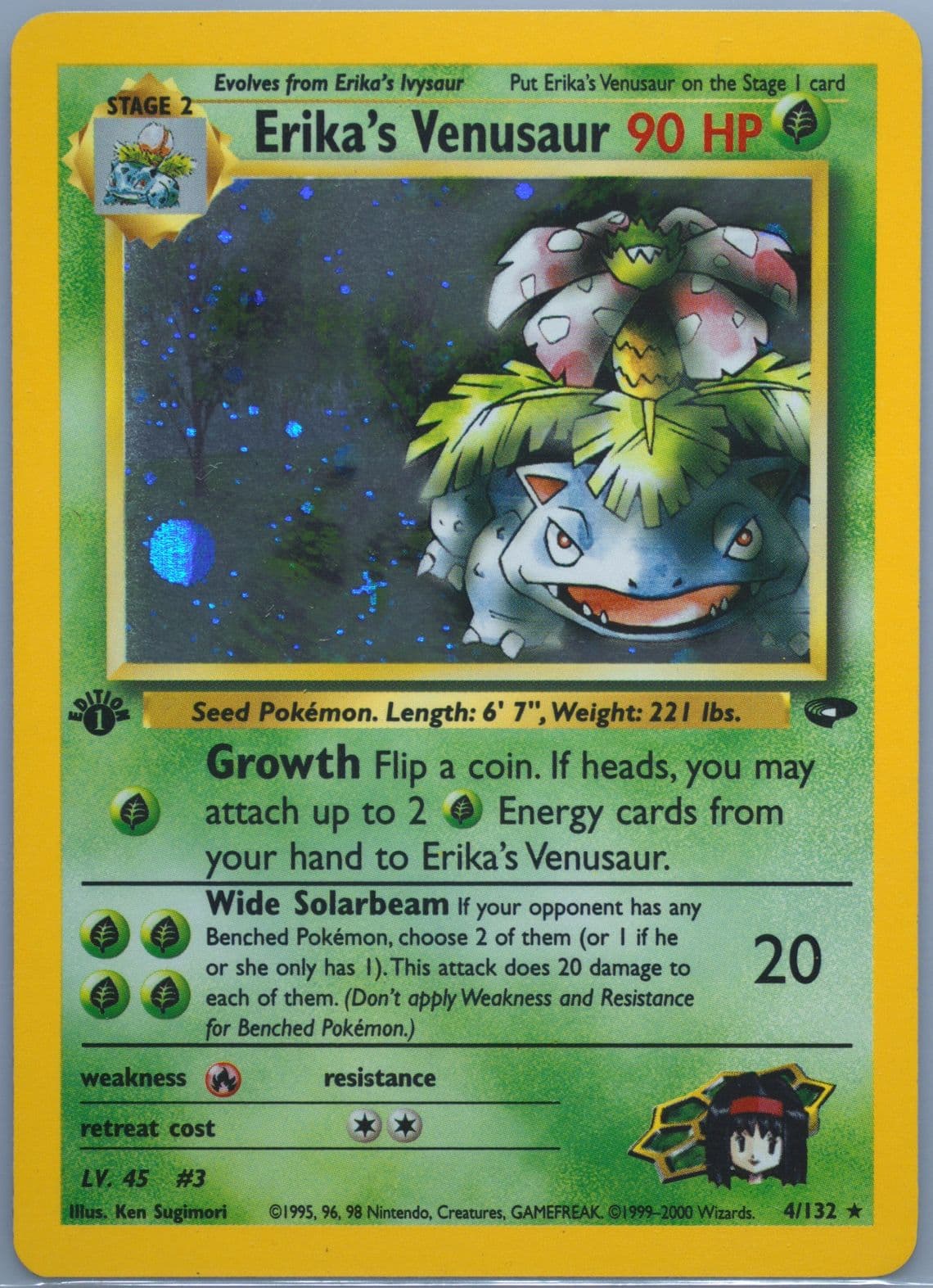 Erika's Venusaur Holo-1st Edition (4) 2000 Pokemon Gym Challenge