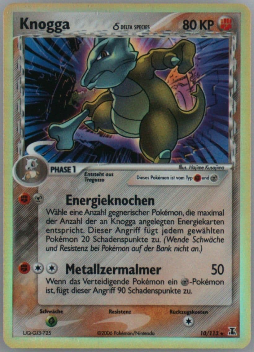 Knogga-Holo German (10) 2005 Pokemon EX Delta Species