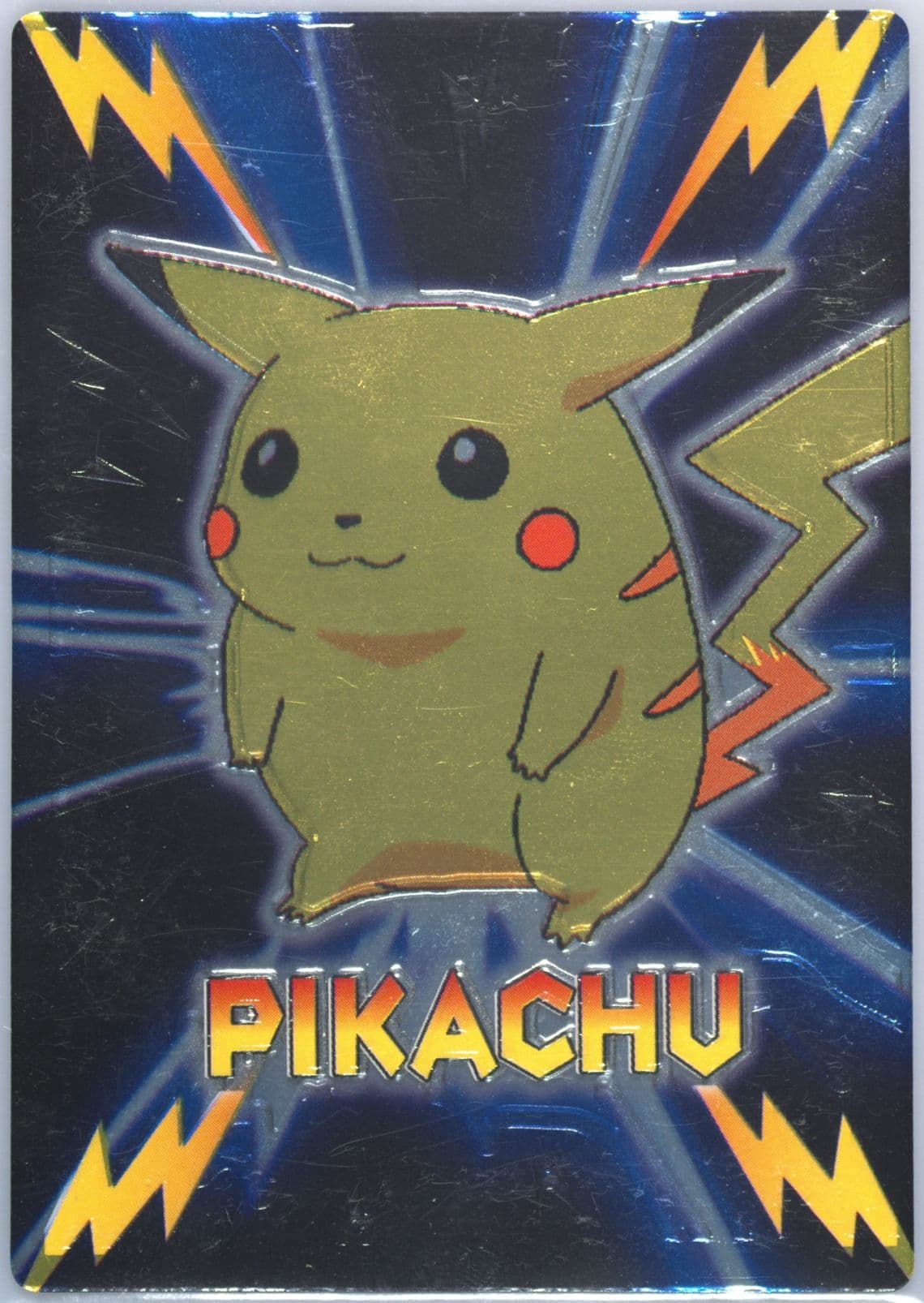 Pikachu Embossed 1999 Pokemon Japanese Meiji Promo
