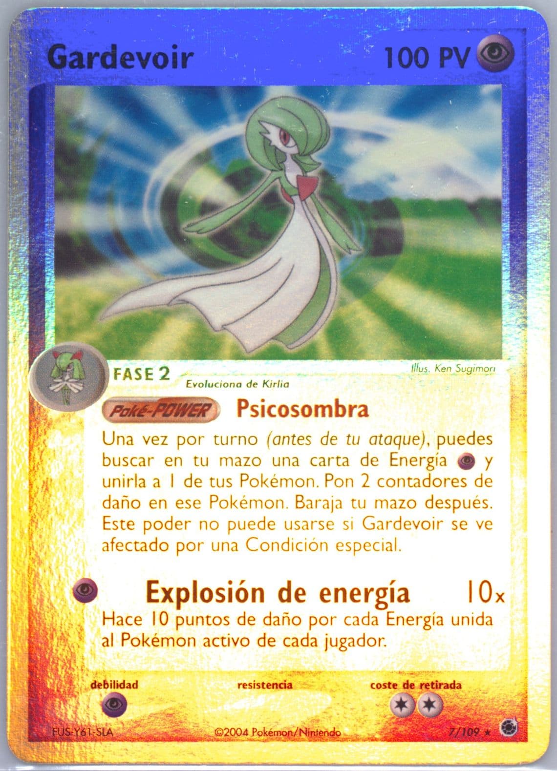 Gardevoir-Reverse Foil (7) 2004 Pokemon Spanish EX Ruby & Sapphire