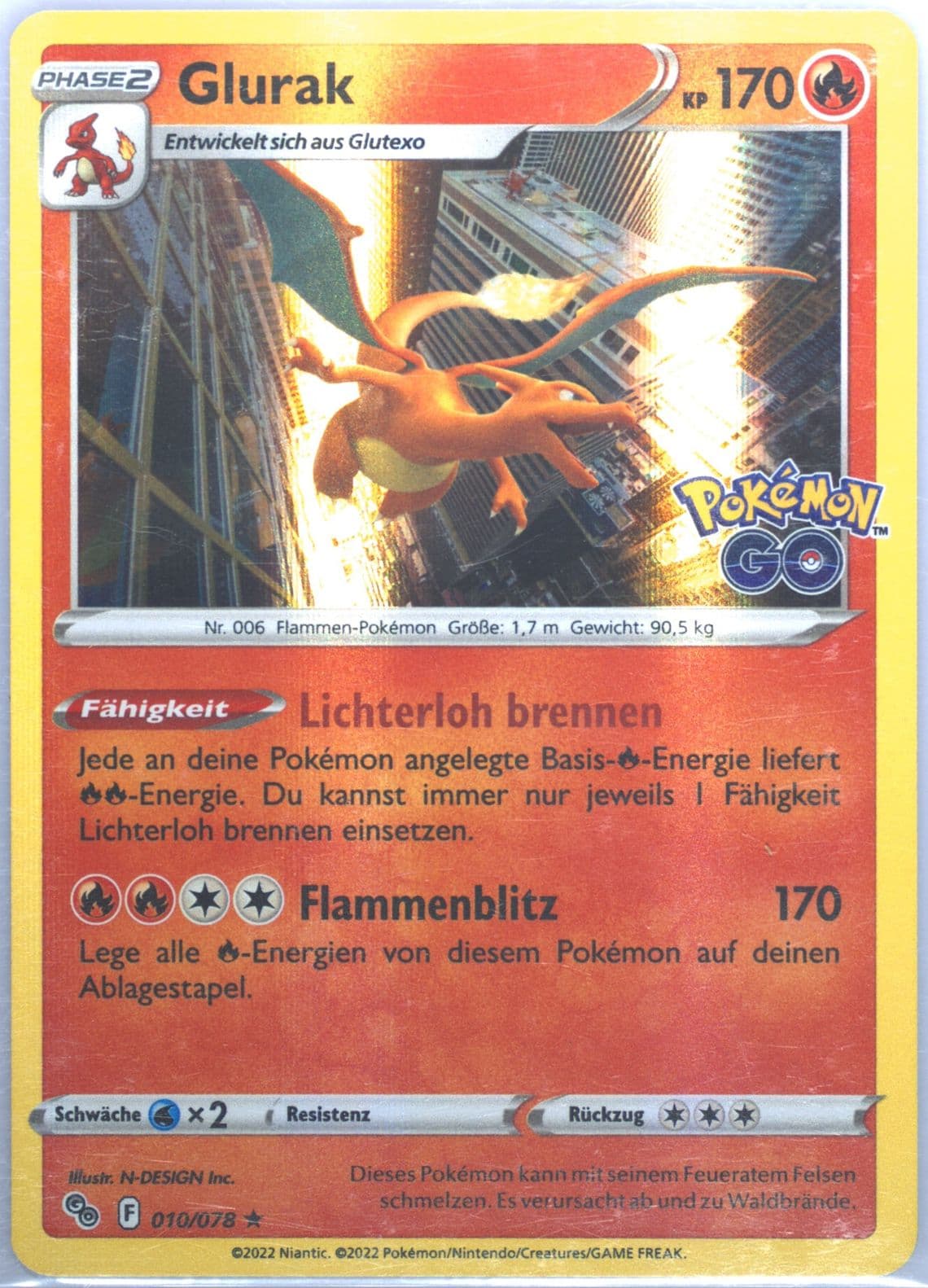 Glurak-Holo German (010) 2022 Pokemon Go