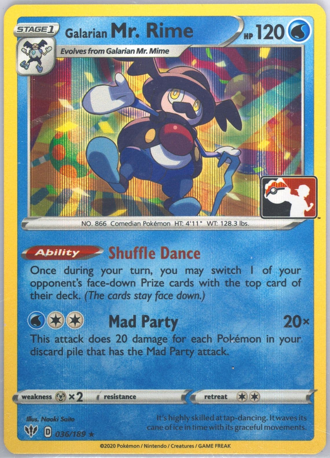 Galarian Mr. Rime-Holo (036) 2022 Pokemon Play! Pokemon Prize Pack: Series 1