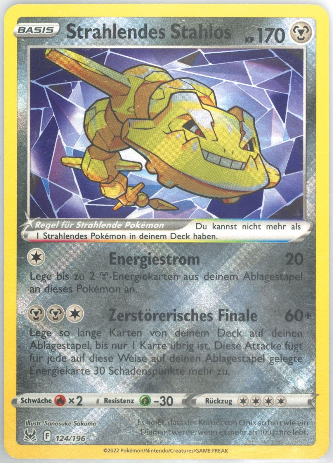 Strahlendes Stahlos German (124) 2022 Pokemon Sword & Shield Lost Origin