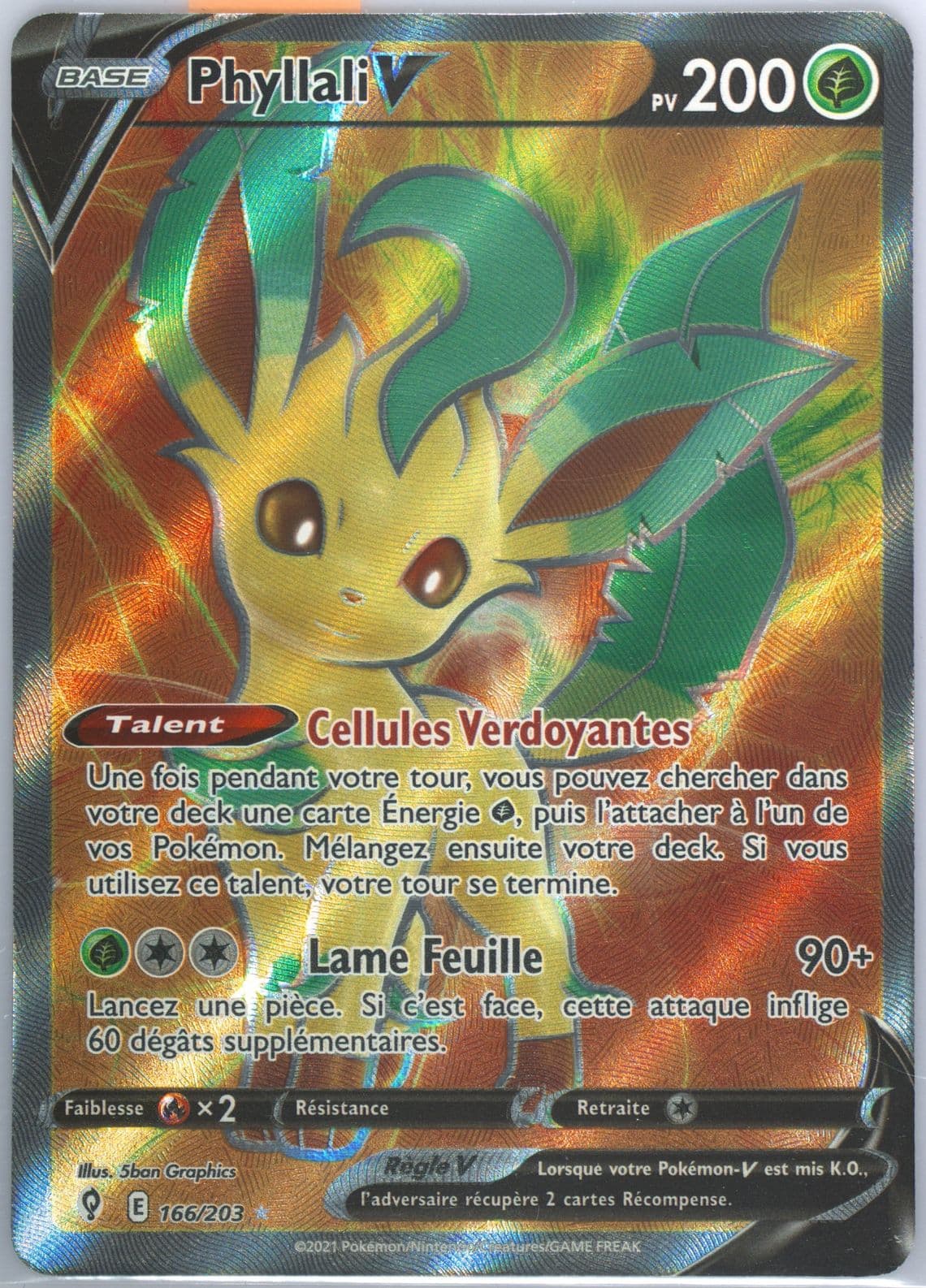 Full Art/Phyllali V French (166) 2021 Pokemon Sword & Shield Evolving Skies