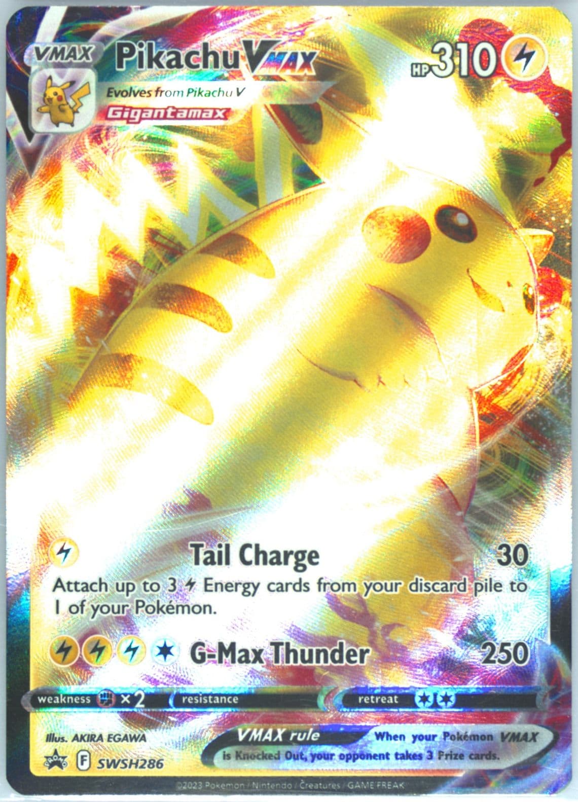 Full Art/Pikachu Vmax Crown Zenith Collections-Pikachu Vmax (286) 2023 Pokemon Swsh Black Star Promo