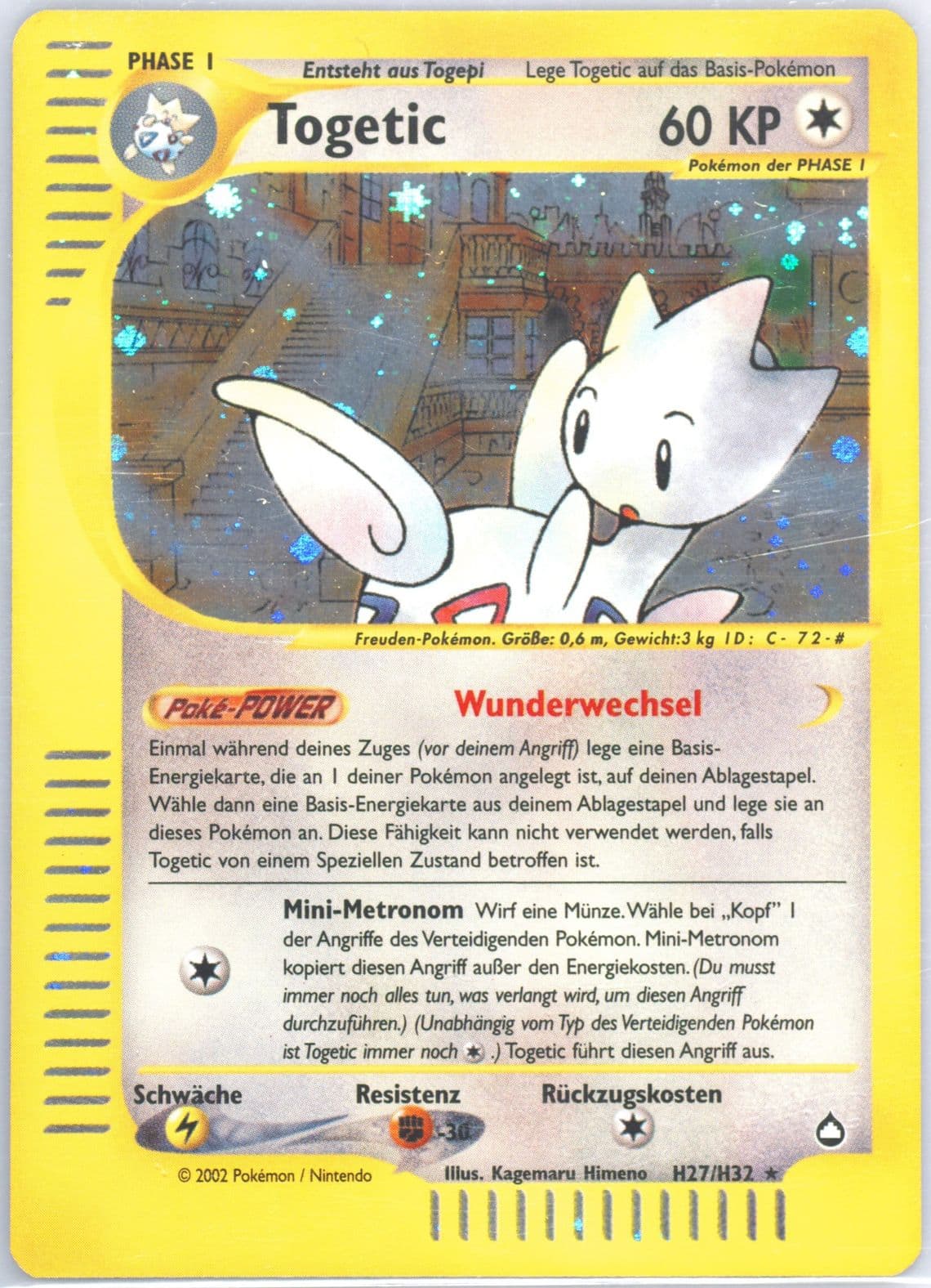 Togetic-Holo German (H27) 2003 Pokemon Aquapolis