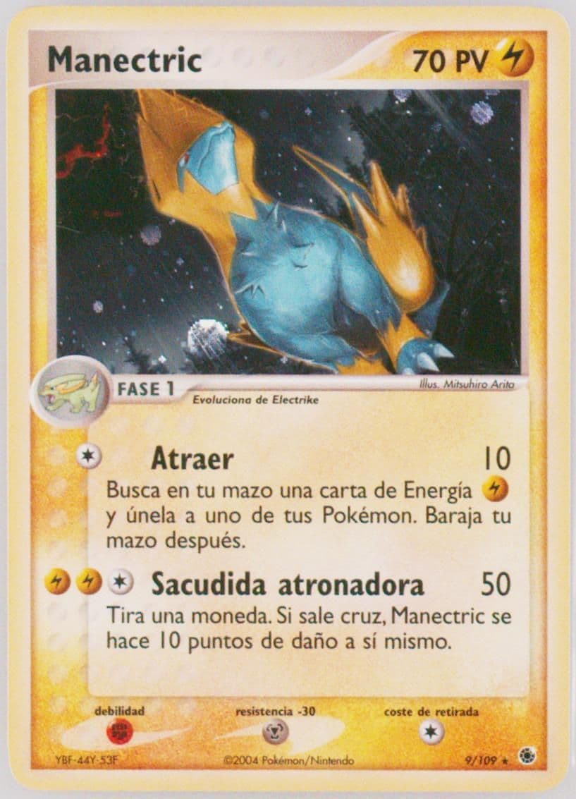 Manectric-Holo (9) 2004 Pokemon Spanish EX Ruby & Sapphire