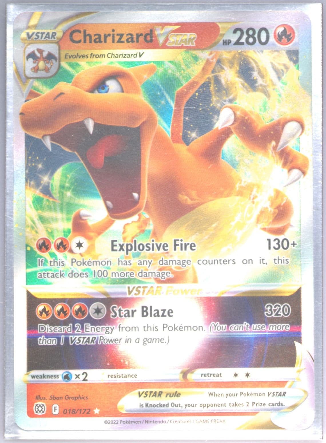 Charizard Vstar Inverted Back (018) 2022 Pokemon Sword & Shield Brilliant Stars