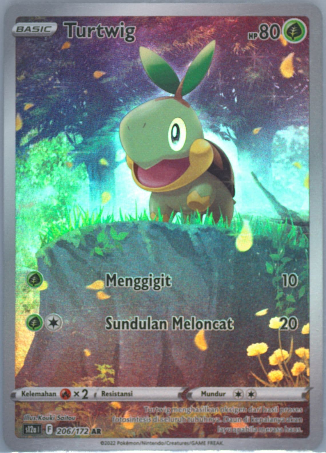 Full Art/Turtwig (206) 2022 Pokemon Indonesian Sword & Shield Vstar Universe