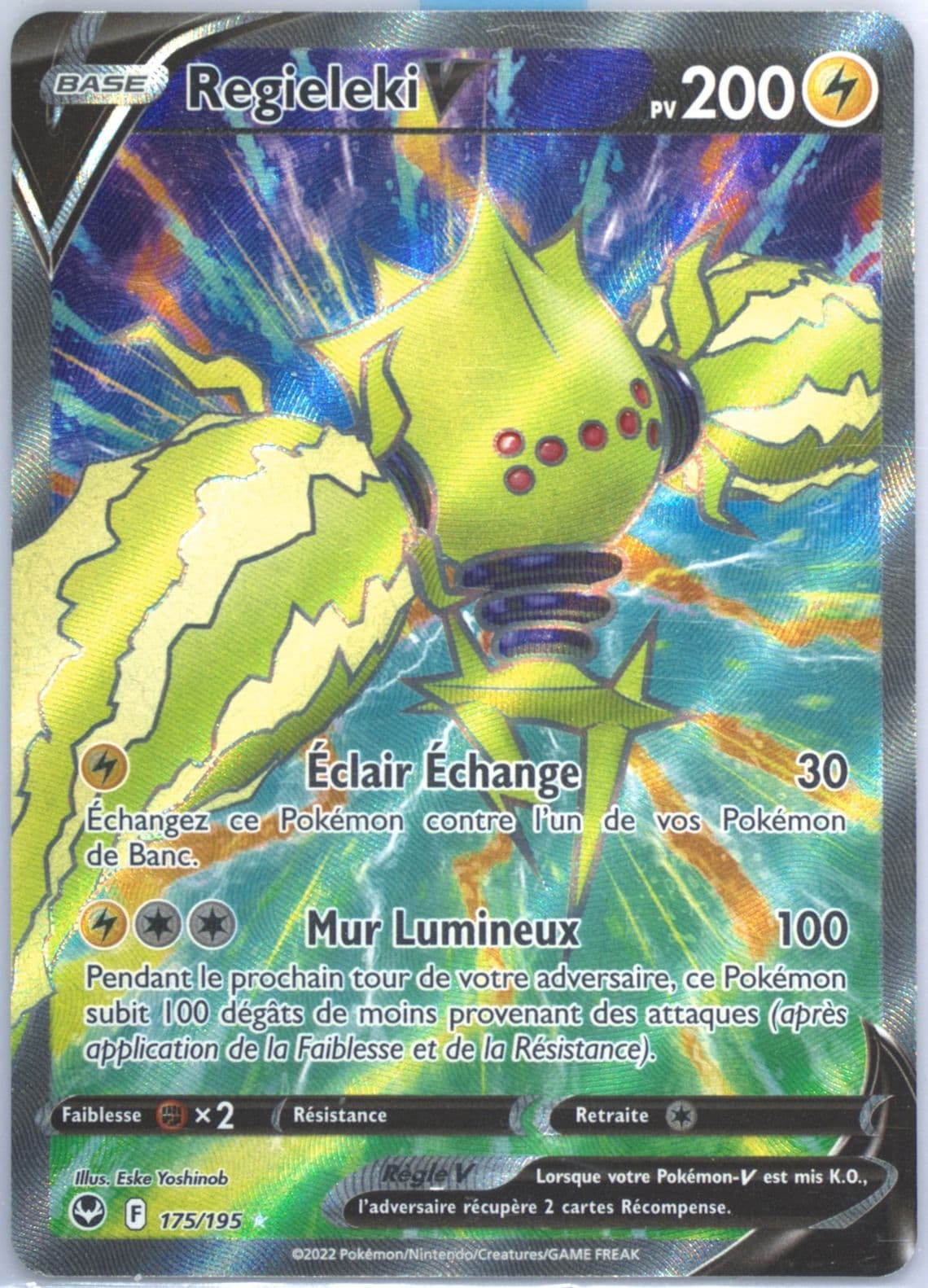 Full Art/Regieleki V French (175) 2022 Pokemon Sword & Shield Silver Tempest
