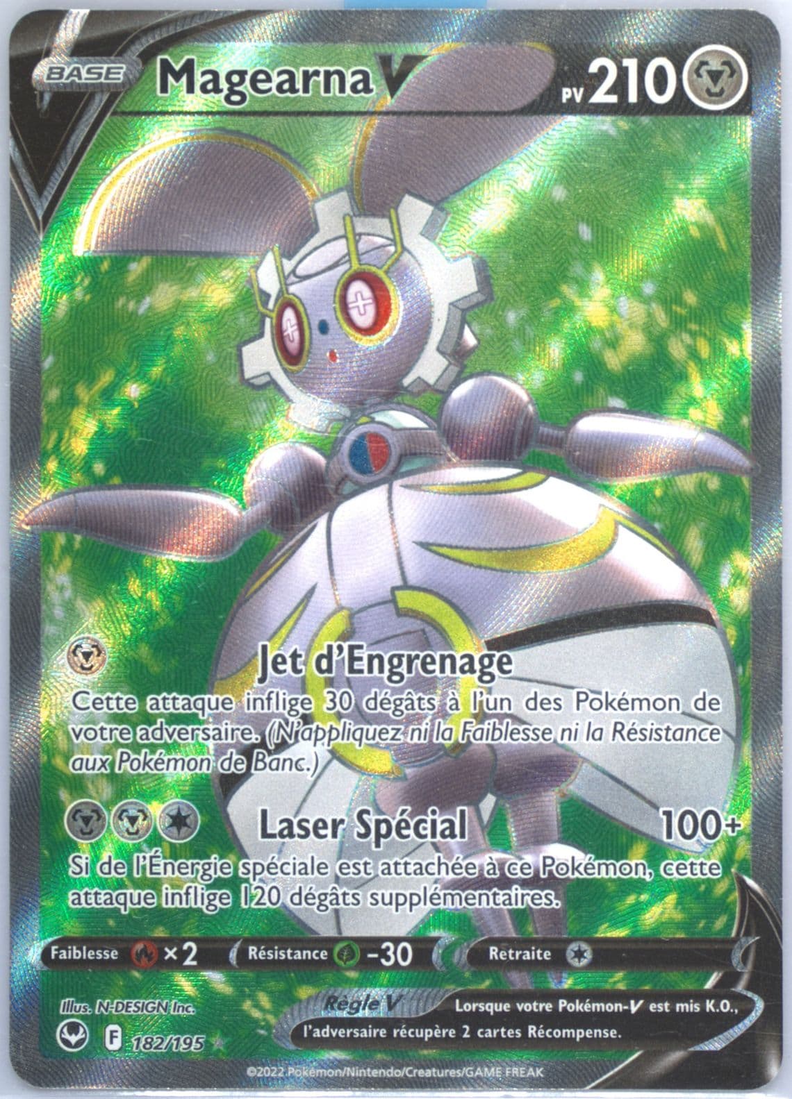 Full Art/Magearna V French (182) 2022 Pokemon Sword & Shield Silver Tempest