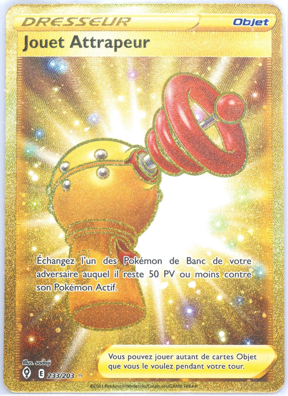 Full Art/Jouet Attrapeur French-Secret (233) 2021 Pokemon Sword & Shield Evolving Skies