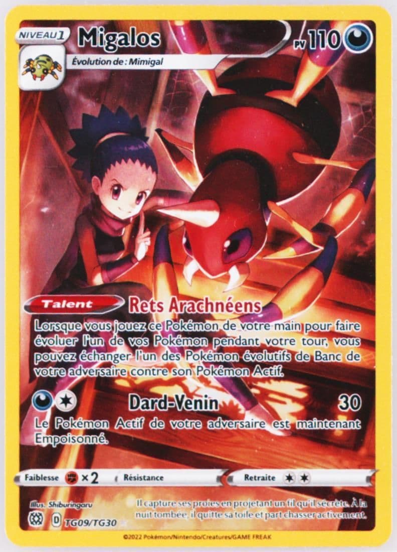 Full Art/Migalos French (TG09) 2022 Pokemon Sword & Shield Brilliant Stars