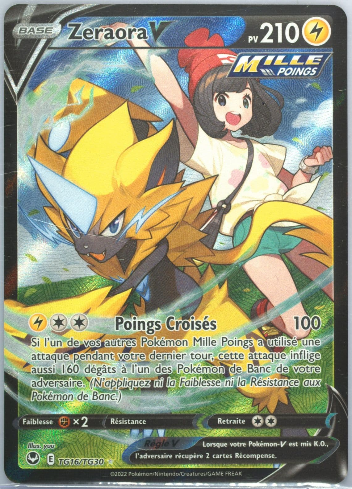 Full Art/Zeraora V French (TG16) 2022 Pokemon Sword & Shield Silver Tempest
