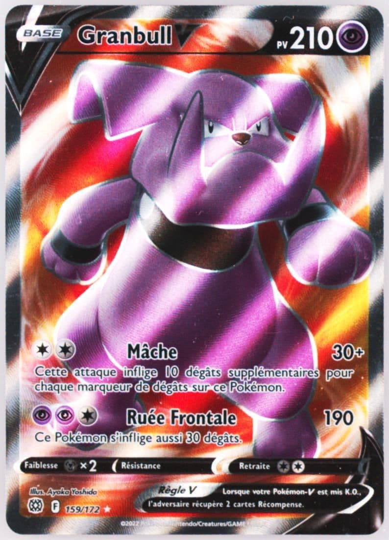 Full Art/Granbull V French (159) 2022 Pokemon Sword & Shield Brilliant Stars
